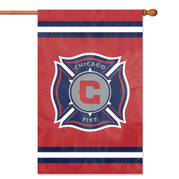 Chicago Fire Applique Banner Flag