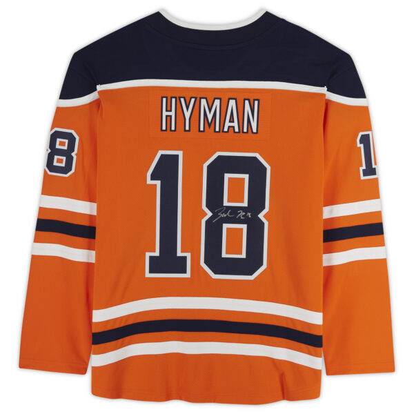 Zach Hyman Orange Edmonton Oilers Autographed Fanatics Breakaway Jersey - Image 7