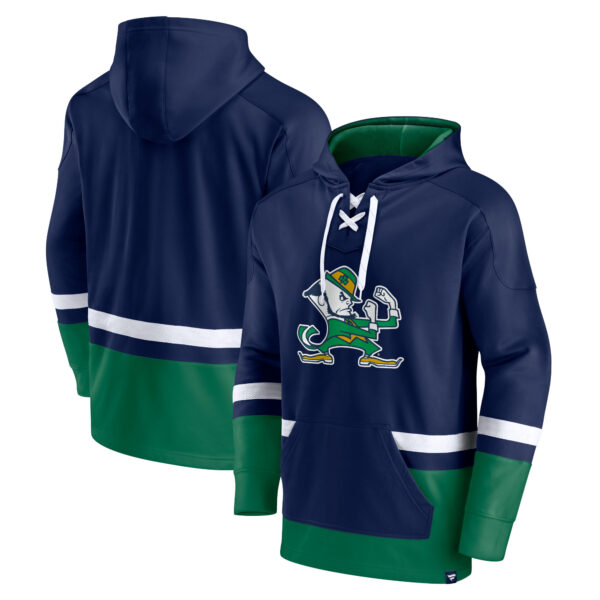 Men's Fanatics Navy Notre Dame Fighting Irish First Battle Pullover Hoodie - Image 5