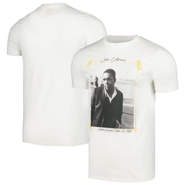 Men's Natural John Coltrane Scrapbook Photo T-Shirt - Image 5