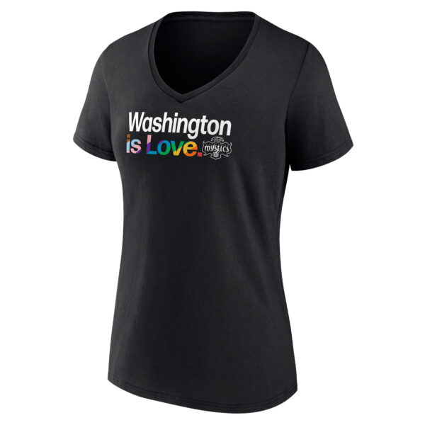 Women's  Black Washington Mystics City Pride V-Neck T-Shirt - Image 6