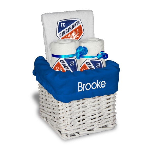 Infant White FC Cincinnati Personalized Small Gift Basket
