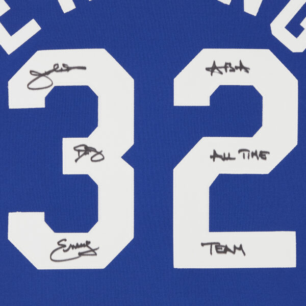 Julius Erving Blue New York Nets Autographed Mitchell & Ness 1973-74 Authentic Jersey with "ABA All-Time Team" Inscription - Image 10