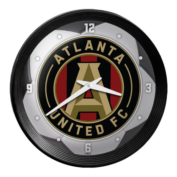 Atlanta United FC 15" Ribbed Frame Soccer Ball Wall Clock