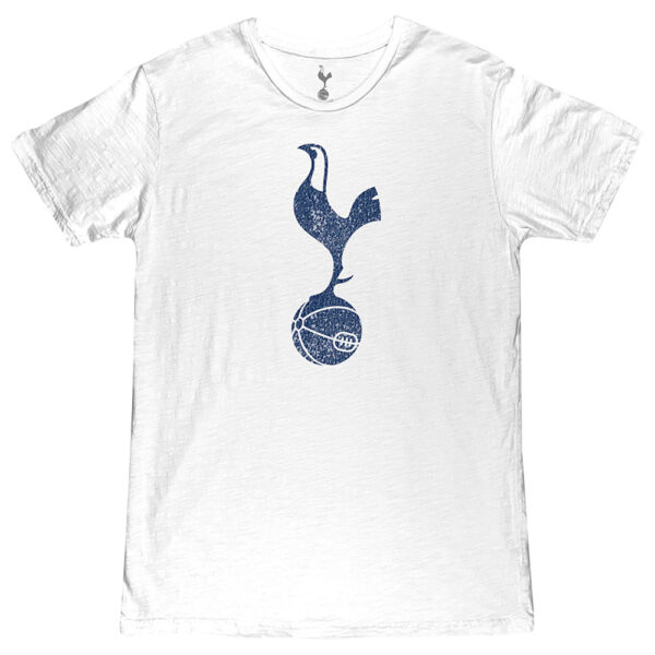 Men's 1863FC  White Tottenham Hotspur Mono Crest Slub T-Shirt - Image 6