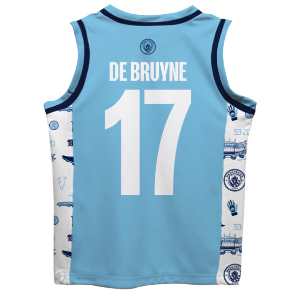 Toddler Vive La Fete Kevin De Bruyne Sky Blue Manchester City Mesh Basketball Jersey - Image 7