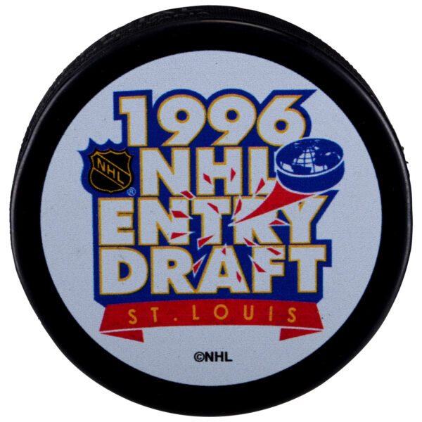 1996 NHL Draft Unsigned Draft Logo Hockey Puck