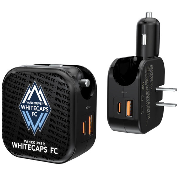 Vancouver Whitecaps FC Text Backdrop Design USB Charger