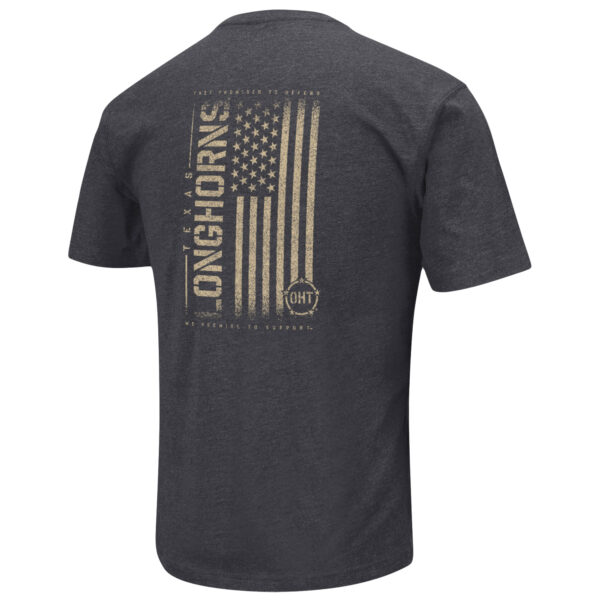 Men's Colosseum Heather Black Texas Longhorns Big & Tall OHT Military Appreciation Playbook T-Shirt - Image 8