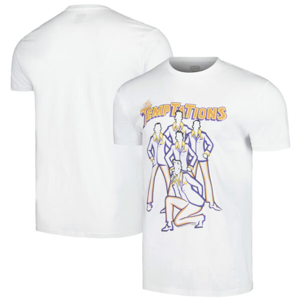 Men's White The Temptations Line Art T-Shirt - Image 2