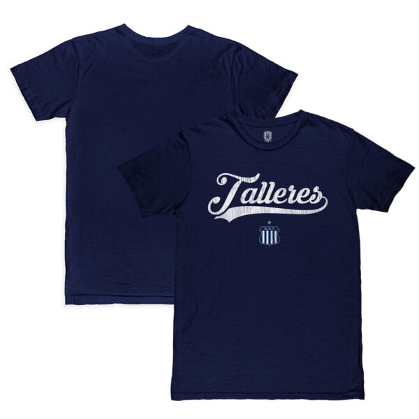Men's 1863FC  Navy Club Atlético Talleres Script Slub T-Shirt - Image 5