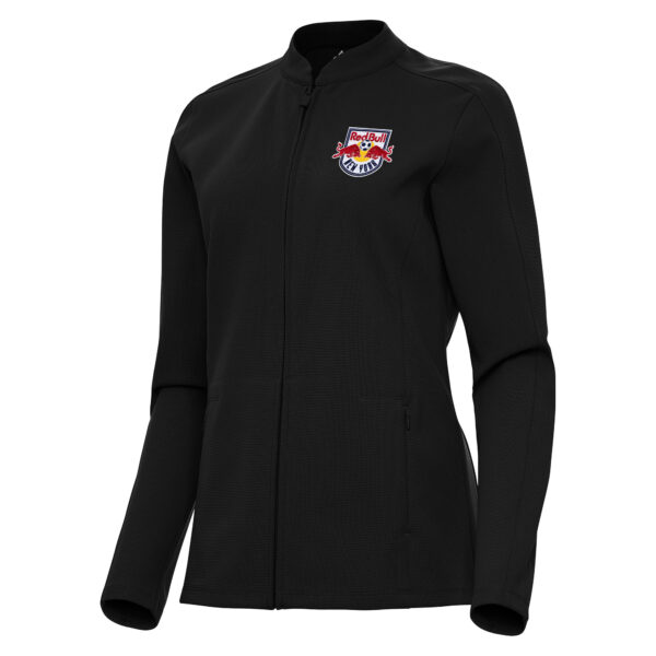 Women's Antigua Black New York Red Bulls Regard Full-Zip Jacket