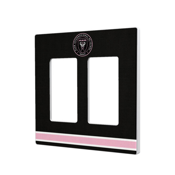 Inter Miami CF Stripe Design Double Rocker Lightswitch Plate