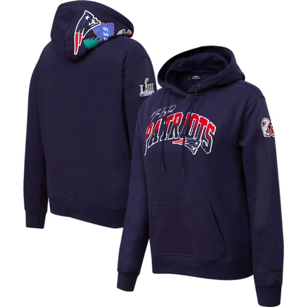 Women's Pro Standard Navy New England Patriots Local Patch Pullover Hoodie - Image 5