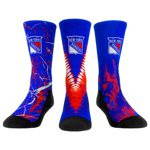 Youth Rock Em Socks New York Rangers Three-Pack Crew Socks Set - Image 6