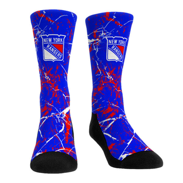 Youth Rock Em Socks New York Rangers Three-Pack Crew Socks Set - Image 7