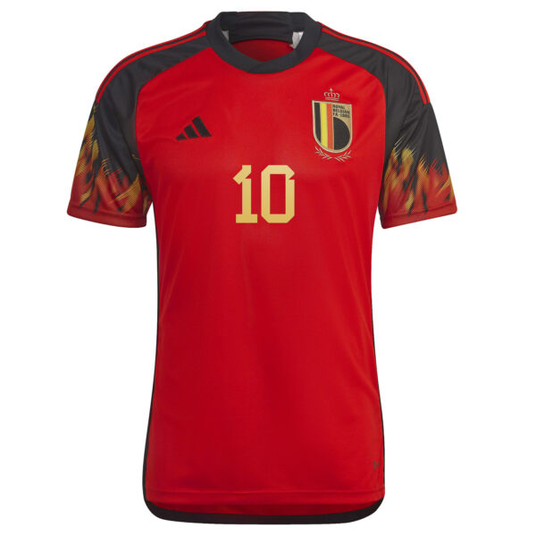 Men's adidas Eden Hazard Red Belgium National Team 2022/23 Home Replica Jersey - Image 6