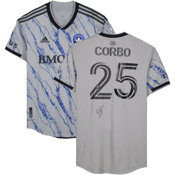 Gabriele Corbo CF Montreal Autographed Match-Used #25 Gray Jersey from the 2023 MLS Season