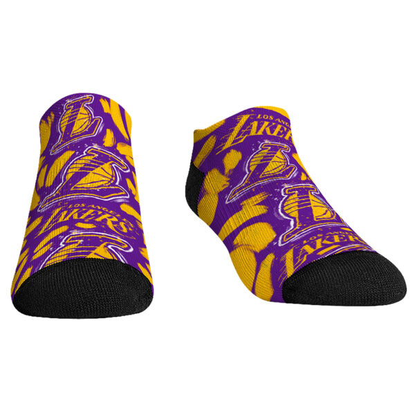 Youth Rock Em Socks Los Angeles Lakers Make Some Noise 3-Pack Low-Cut Socks - Image 9