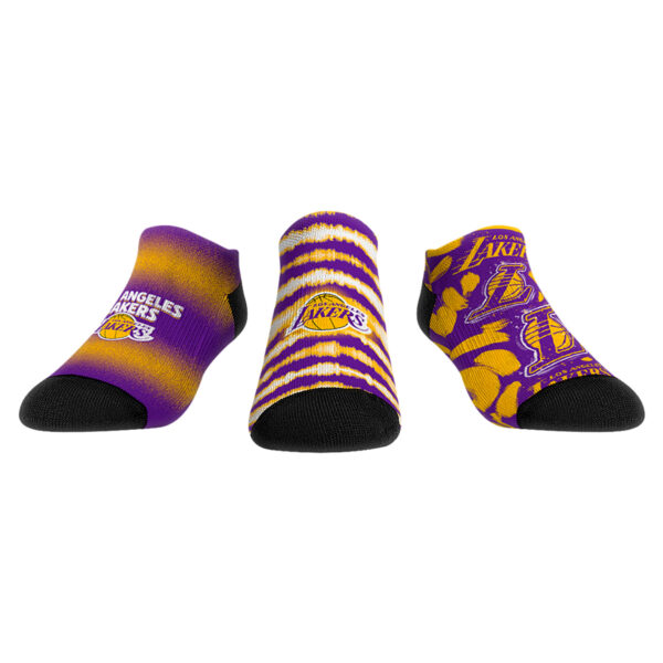 Youth Rock Em Socks Los Angeles Lakers Make Some Noise 3-Pack Low-Cut Socks