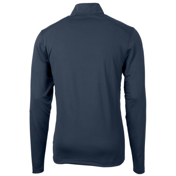 Men's Cutter & Buck Navy Milwaukee Brewers Virtue Eco Pique Quarter-Zip Jacket - Image 7