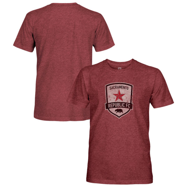 Men's 1863FC  Burgundy Sacramento Republic FC Vintage Tri-Blend T-Shirt