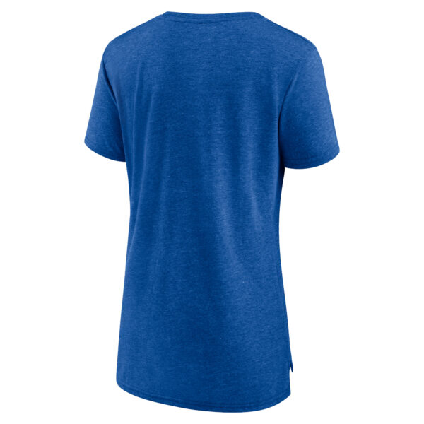 Women's Heather Blue Mexico City Capitanes Distressed Primary Tri-Blend T-Shirt - Image 7
