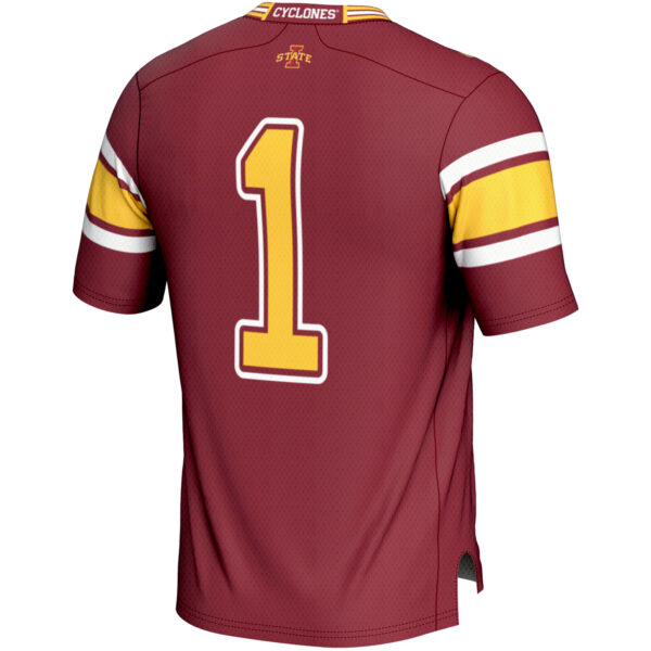 Men's GameDay Greats #1 Cardinal Iowa State Cyclones Endzone Football Jersey - Image 7