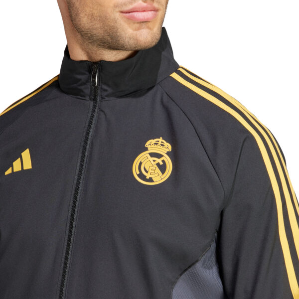 Men's adidas Black Real Madrid 2023/24 Anthem Full-Zip Jacket - Image 7