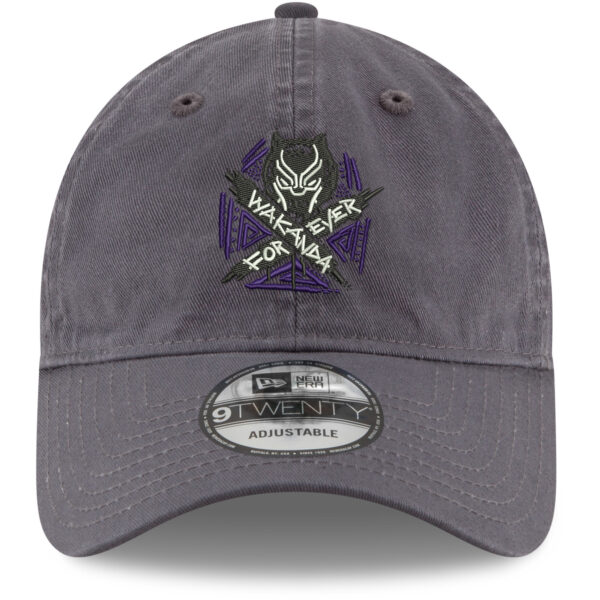 Men's New Era Charcoal Black Panther Wakanda Forever 9TWENTY Adjustable Hat - Image 7