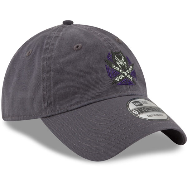 Men's New Era Charcoal Black Panther Wakanda Forever 9TWENTY Adjustable Hat - Image 4