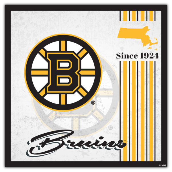 Boston Bruins 10" x 10" Greatest Hits Team Sign