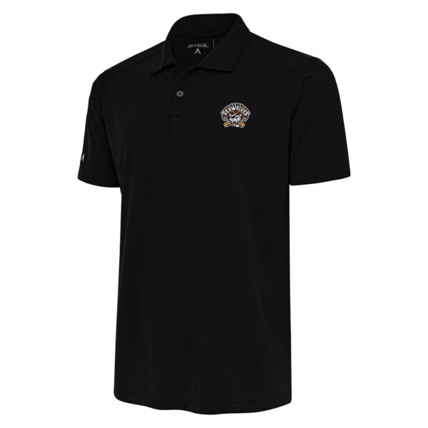 Men's Antigua  Black Erie SeaWolves Big & Tall Tribute Polo