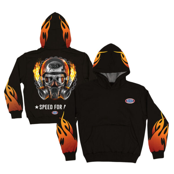 Youth Vive La Fete Black NHRA Speed For All Pullover Hoodie