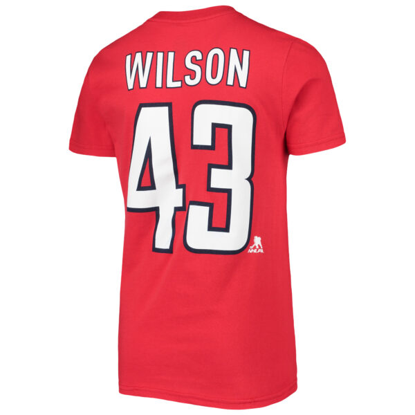 Youth Tom Wilson Red Washington Capitals Player Name & Number T-Shirt - Image 7