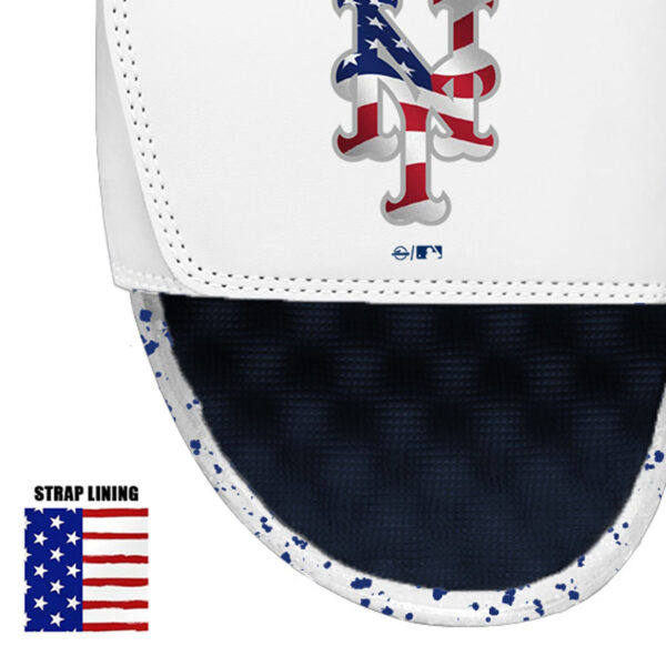 Men's ISlide White/Navy New York Mets Americana Slide Sandals - Image 5
