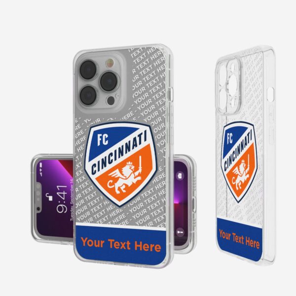 FC Cincinnati Personalized Endzone Plus Design iPhone Clear Case
