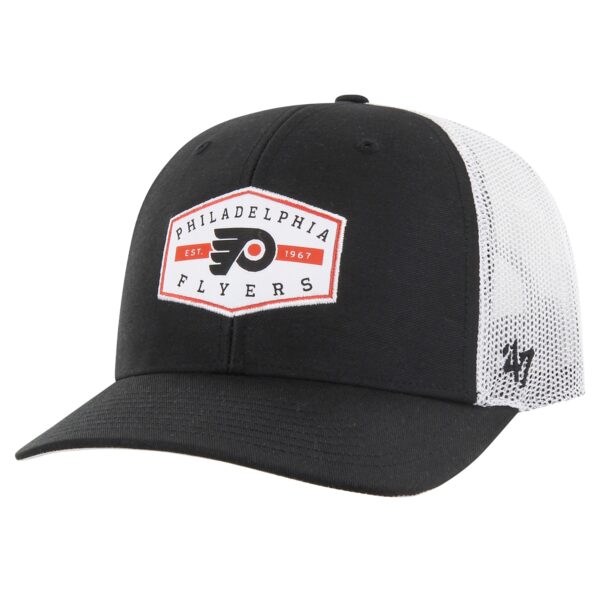 Men's '47 Black Philadelphia Flyers Convoy Trucker Adjustable Hat - Image 4