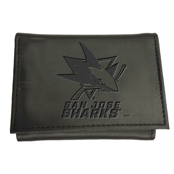 Black San Jose Sharks Hybrid Tri-Fold Wallet