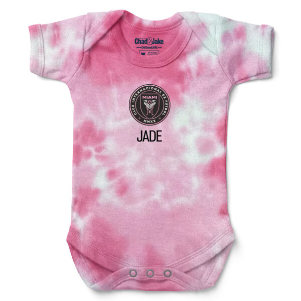 Infant Chad & Jake Pink Inter Miami CF Logo Personalized Bodysuit