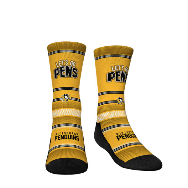 Youth Rock Em Socks Pittsburgh Penguins Team Slogan Crew Socks