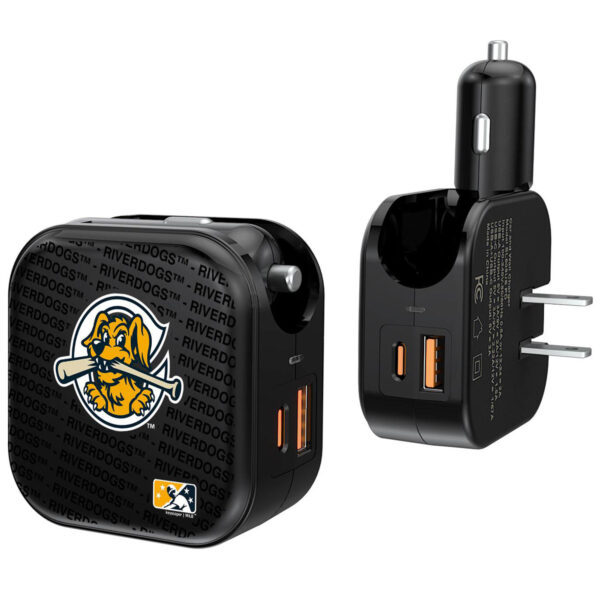 Charleston RiverDogs 2-In-1 USB A/C Charger