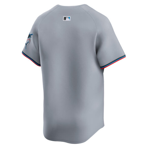 Men's Nike  Gray Miami Marlins Road Limited Jersey - Image 7