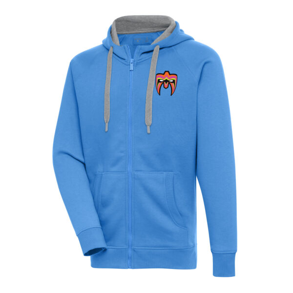 Men's Antigua  Powder Blue The Ultimate Warrior Victory Full-Zip Hoodie