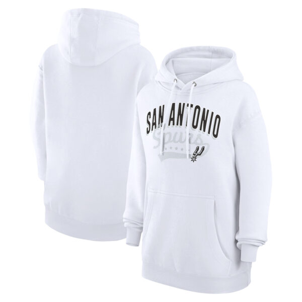 Women's G-III 4Her by Carl Banks  White San Antonio Spurs Filigree Logo Pullover Hoodie