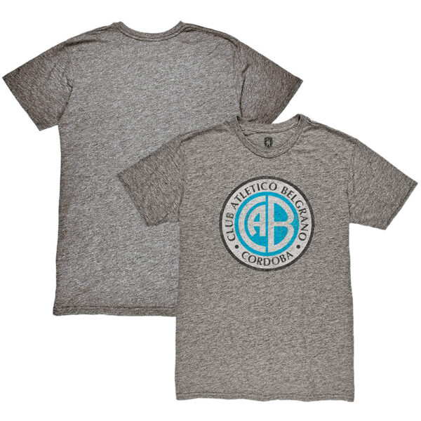 Men's 1863FC  Heather Gray Club Atletico Belgrano Color Crest Twisted Tri-Blend Slub T-Shirt - Image 5