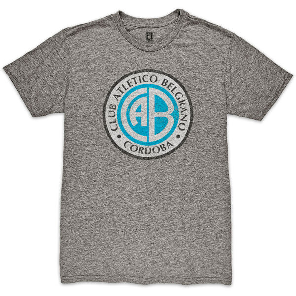 Men's 1863FC  Heather Gray Club Atletico Belgrano Color Crest Twisted Tri-Blend Slub T-Shirt - Image 6