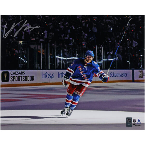 Adam Fox New York Rangers Autographed 16" x 20" Postgame Salute Photograph