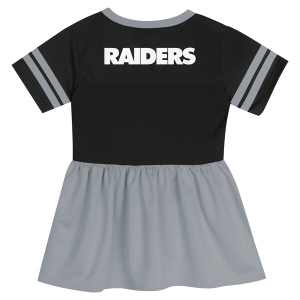 Girls Toddler Black Las Vegas Raiders Stadium Lights Fashion Jersey Dress - Image 7
