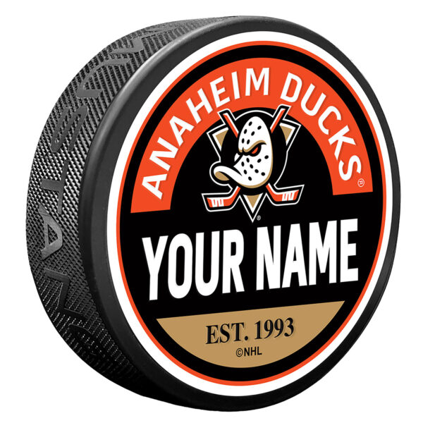 Anaheim Ducks Personalized Puck